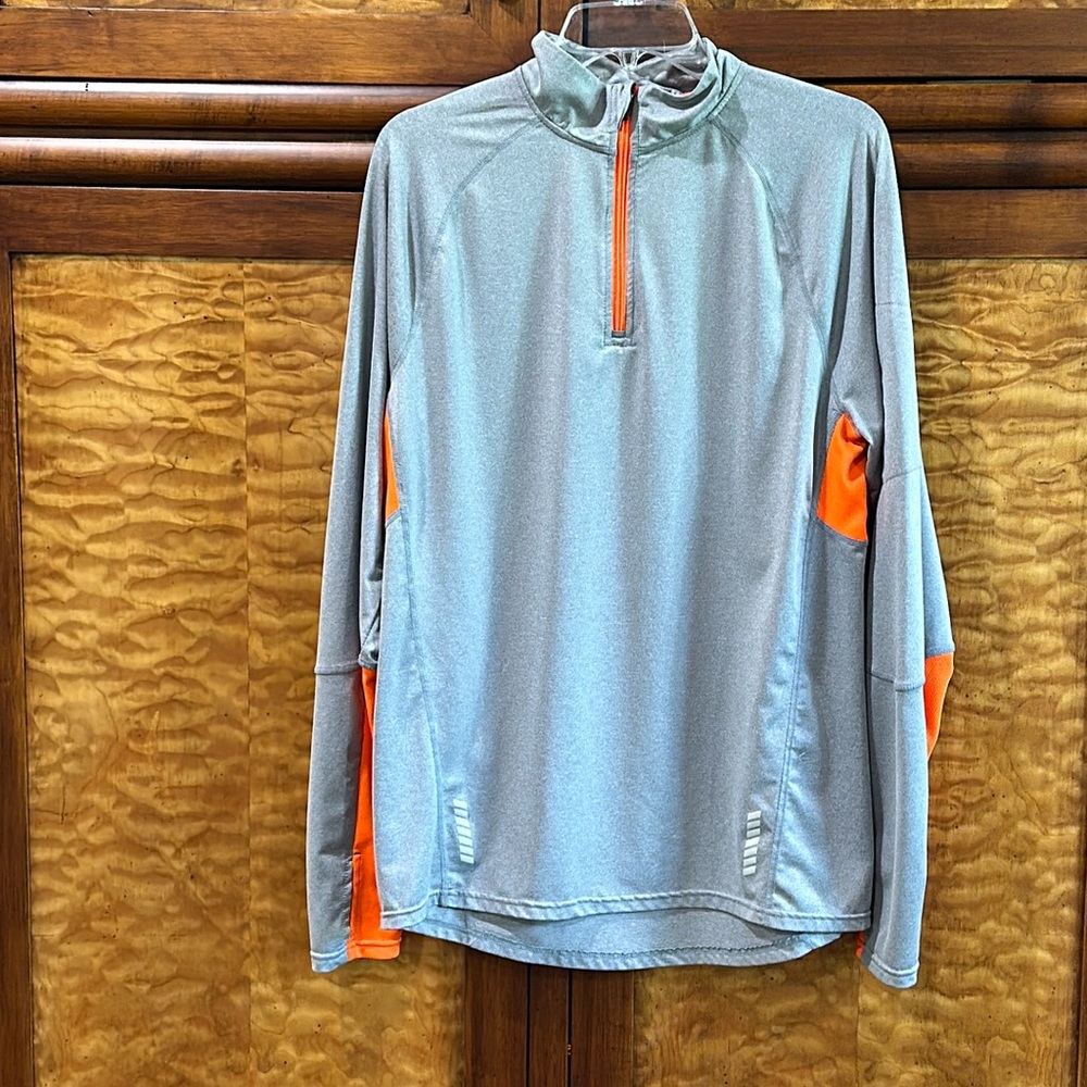 Men’s Fila Sport Running 1/4 Zip Large Gray